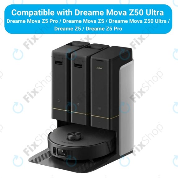 Set de piese de schimb pentru Dreame Mova Z50 Ultra, Z5, Z5 Pro (1x Perie principală, 2x Filter, 2x Perie laterală, 2x Mop, 2x Lavetă laterală de mop, 2x Sac de praf)
