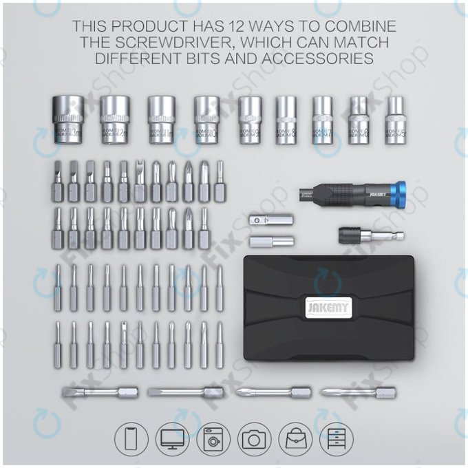 Jakemy JM-6125 - Set de Șurubelnițe de top 60in1