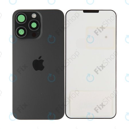 Sticlă Carcasă Spate pentru iPhone 15 Pro Max | Black Titanium | 661-36907 | Genuine Apple