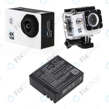 Baterie pentru SJCAM SJ4000, SJ5000, 900mAh, Li-Ion, 3.7V, SJ4000B, HQ