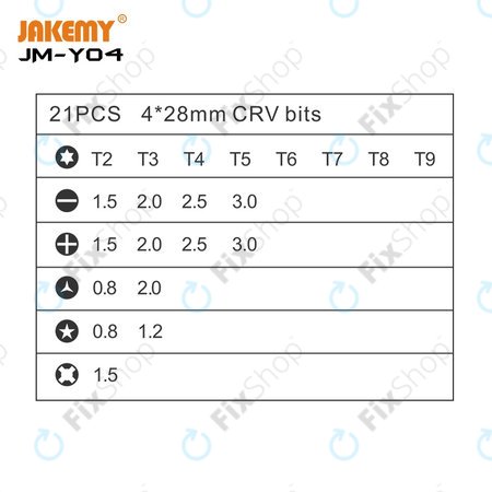 Jakemy JM-Y04 - Şurubelniţă electrică + pad magnetic 25in1