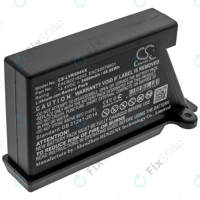 LG HomBot-series, VR-series - Baterie EAC62218202, EAC62076601 Li-Ion 14.4V 3400mAh HQ