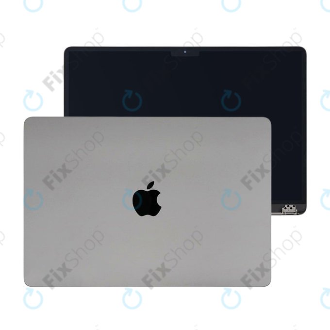 Display LCD pentru MacBook Air 15", A3114 (2024), cu sticlă frontală și capac, Space Gray, 661-40259, Genuine Apple