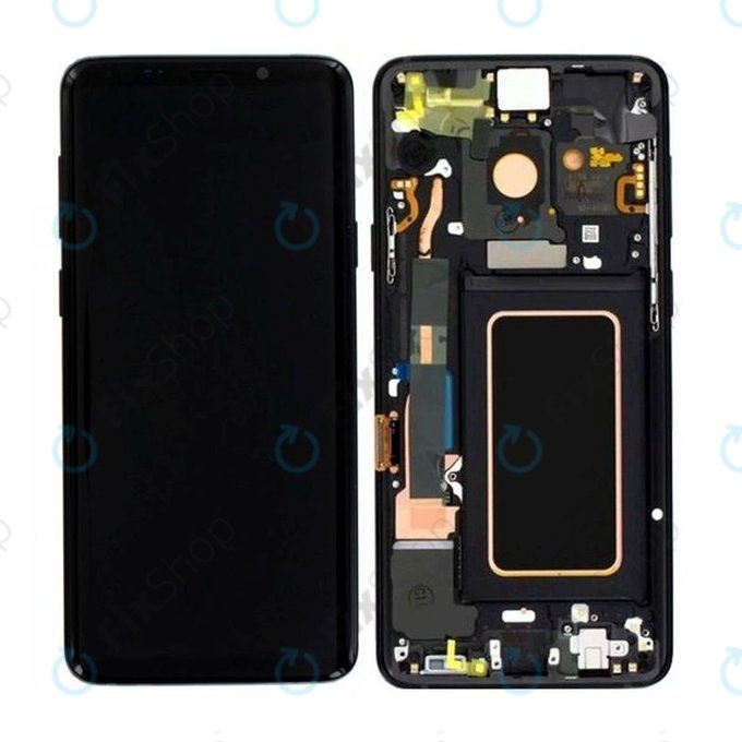 Samsung Galaxy S9 Plus G965F, G965FD - Ecran LCD + Sticlă Tactilă + Ramă (Midnight Black) - GH97-21691A, GH97-21722A, GH97-21692A Genuine Service Pack
