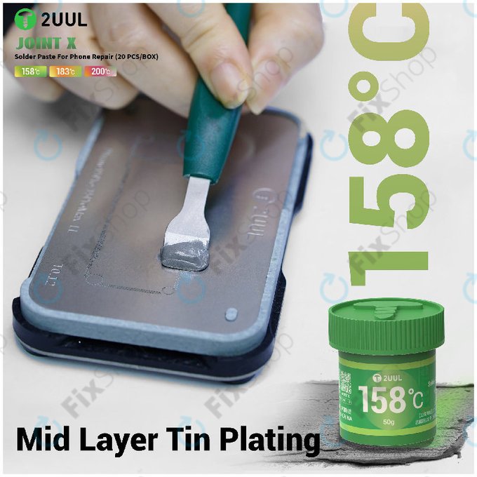 Pastă de lipit, temperatură joasă, 2UUL FS158, (158C)