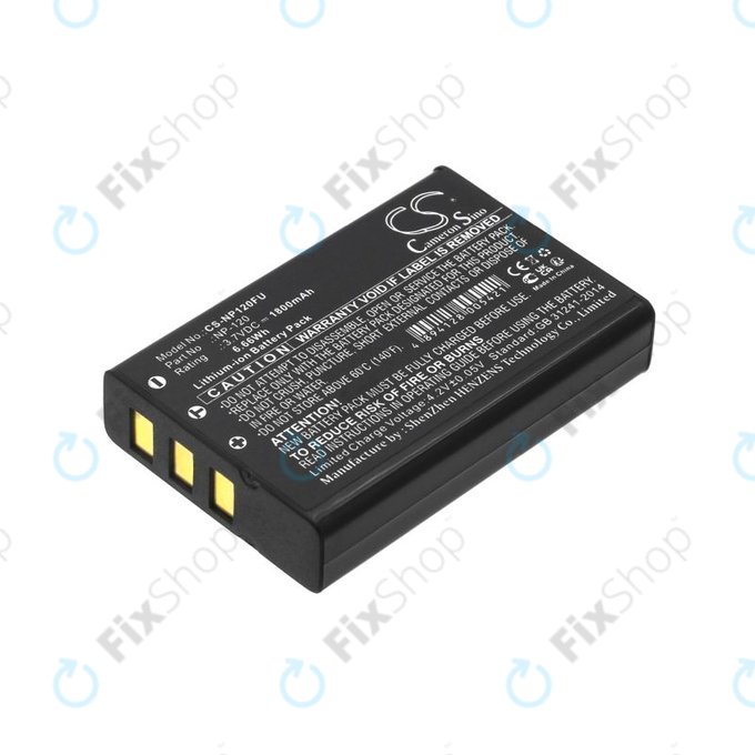 Baterie pentru Toshiba Camileo H30, FujiFilm NP-120, 1800mAh, Li-Ion, 3.7V, PX1657, HQ