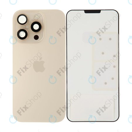 Sticlă Carcasă Spate pentru iPhone 16 Pro | Desert Titanium | 661-49557 | Genuine Apple