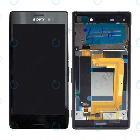 Sony Xperia M4 Aqua Dual E2333 - Ecran LCD + Sticlă Tactilă + Ramă (Black) - 124TUL0015A, 124TUL0011A Genuine Service Pack
