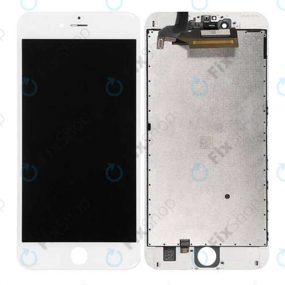 Ecran pentru iPhone 6S Plus, White, Sticlă tactilă cu ramă
