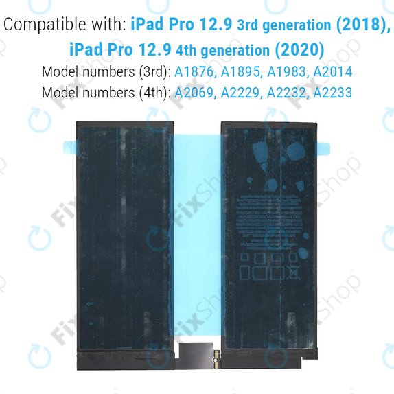 Baterie pentru iPad Pro 12.9" (3rd Gen 2018, 4th Gen 2020), 9720mAh
