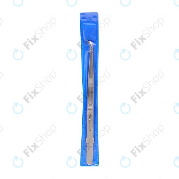 Penseta profesionala din otel inoxidabil - varf curbat (162mm)