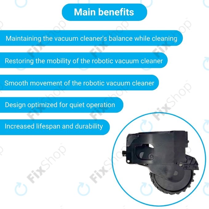 Xiaomi Dreame F9, Mi Robot Vacuum Mop (Mijia 1C), 2 Pro+ (Mijia 1T) - Roată cu Motor (Dreapta) (Negru)