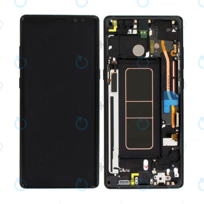 Samsung Galaxy Note 8 N950F - Ecran LCD + Sticlă Tactilă + Ramă (Midnight Black) - GH97-21065A, GH97-21108A, GH97-21066A Genuine Service Pack