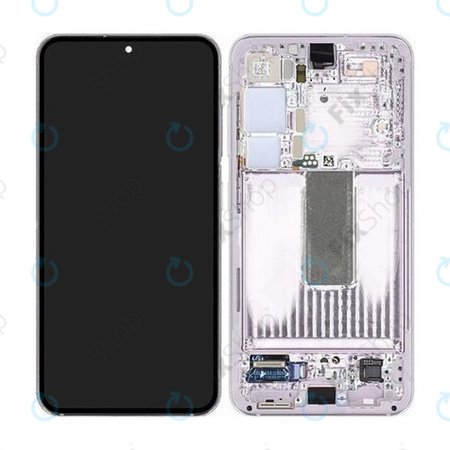 Samsung Galaxy S23 S911B - Ecran LCD + Sticlă Tactilă + Ramă (Lavender) - GH82-30481D, GH82-30480D Genuine Service Pack