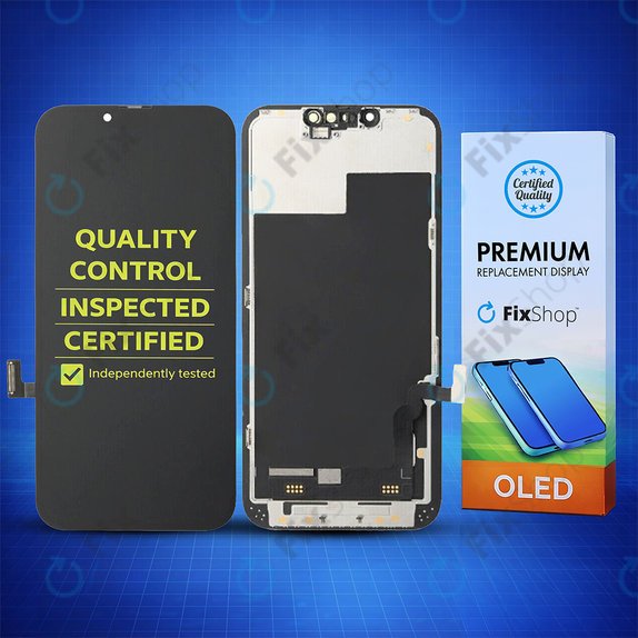 Ecran Soft OLED pentru iPhone 13, Sticlă tactilă cu ramă, FixPremium