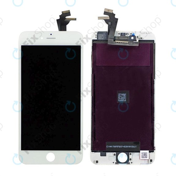 Ecran pentru iPhone 6 Plus, White, Sticlă tactilă cu ramă