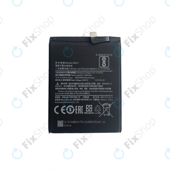 Xiaomi Mi A2 Lite (Redmi 6 Pro) - Baterie BN47 4000mAh