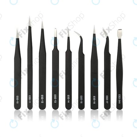 Set de Pensete antistatice ESD din Oţel inoxidabile 9in1