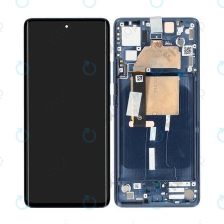 Motorola Edge 30 Fusion - Ecran LCD + Sticlă Tactilă + Ramă (Neptune Blue) - 5D68C21190 Genuine Service Pack