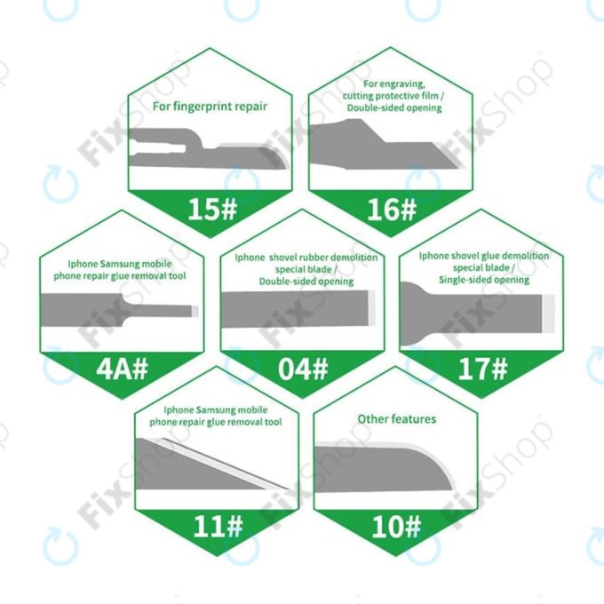 Relife RL-101B - Set de Unelte pentru îndepărtarea adezivului 8in1