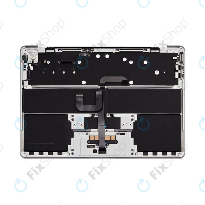 Ramă superioară tastatură pentru MacBook Air 13", A3113 (2024), cu tastatură US și baterie, Silver, 661-40228, Genuine Apple