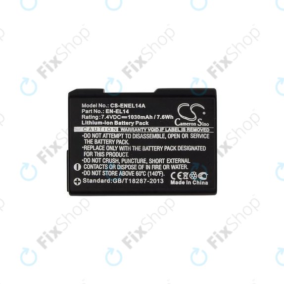 Nikon Coolpix D-series, P-series - Baterie EN-EL14 Li-Ion 1030mAh HQ