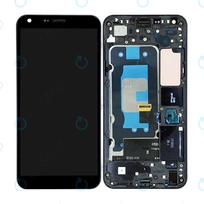 LG Q6 M700N - Ecran LCD + Sticlă Tactilă + Ramă (Black) TFT