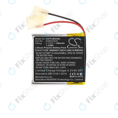 Baterie pentru Plantronics Voyager Focus B825, 360mAh, Li-Pol, 3.7V, AHB403029, HQ