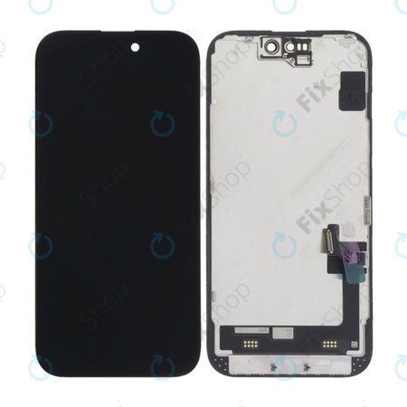 Apple iPhone 15 - Ecran LCD + Sticlă Tactilă + Ramă Soft OLED FixPremium