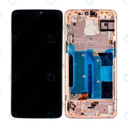 OnePlus 6 - Ecran LCD + Sticlă Tactilă + Ramă (Rose Gold) TFT
