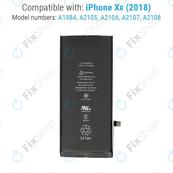 Baterie pentru iPhone XR, 2942mAh, Service Pack