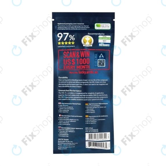 Arctic MX-4 2019 Thermal Compound - Pastă termoconductivă (4g)