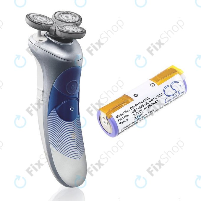 Baterie pentru Philips HS8420, 650mAh, Li-Ion, 3.7V, US14430VR, KR112RRL, HQ