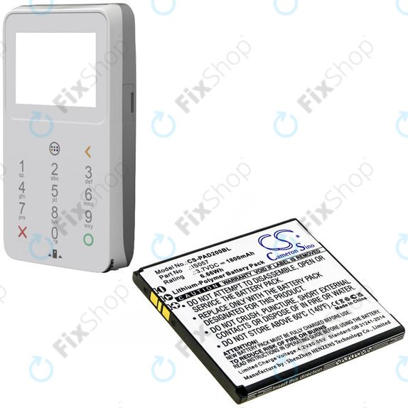 Baterie pentru Pax myPOS D200, D200T, IS275, D200, 1800mAh, Li-Pol, 3.7V, IS057, HQ