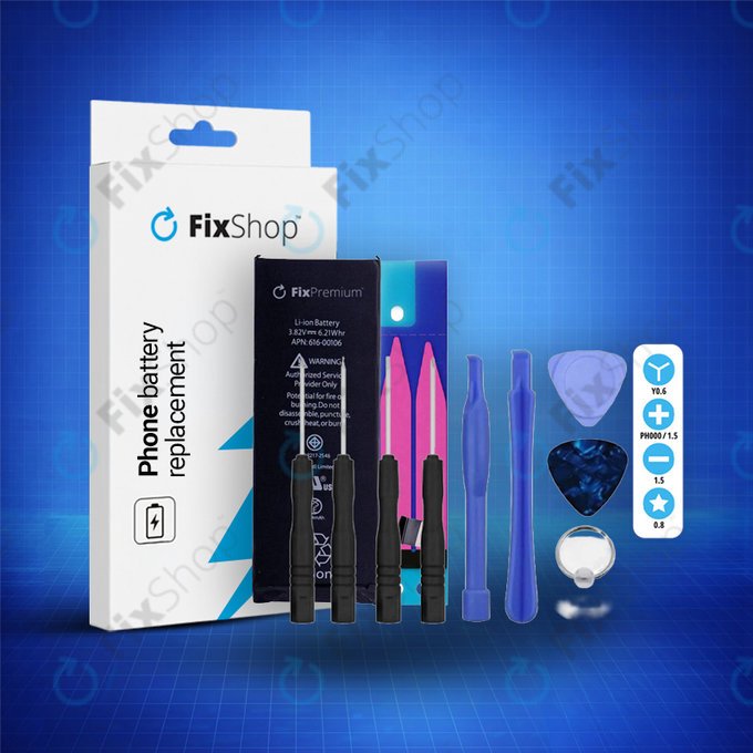 Apple iPhone SE - Baterie 1624mAh FixPremium + Autocolant sub Baterie + Set de Unelte - Multipack