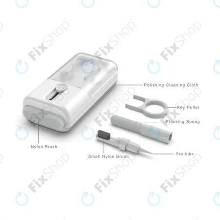 Instrument de curățare multifuncțional cu extractor de chei și cârpă, 6 în 1