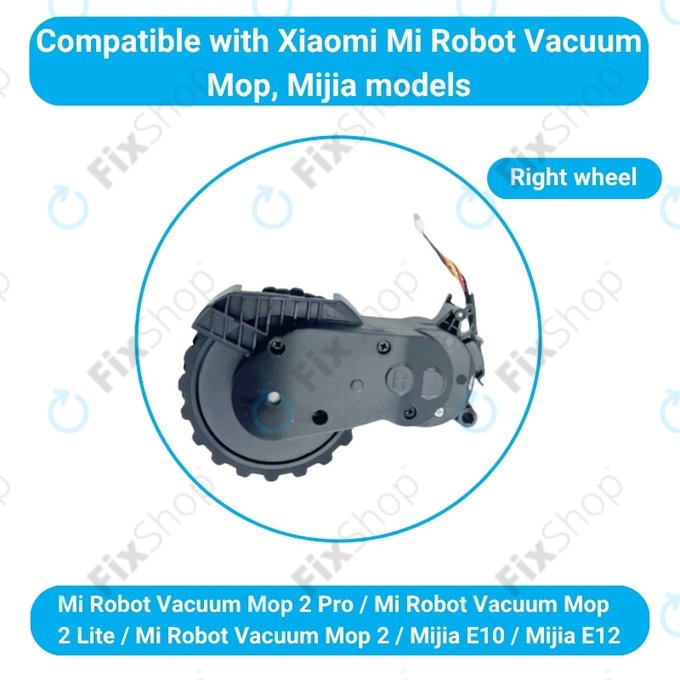 Xiaomi Mijia E10, E12, Mi Robot Vacuum Mop 2 Lite, 2 Pro - Roată cu Motor (Dreapta) (Negru)