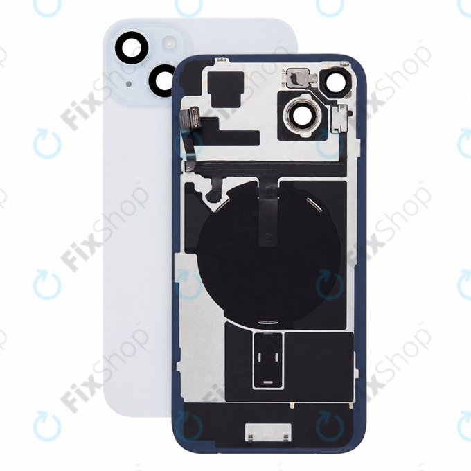 Sticlă carcasă spate pentru iPhone 15 Plus, Black, Pulled A