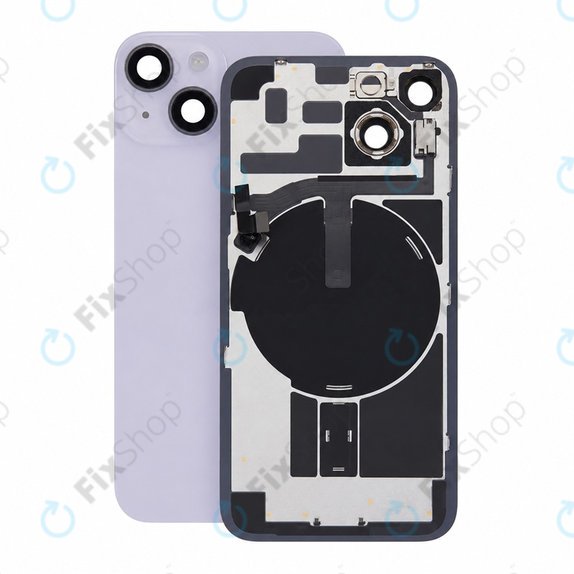 Sticlă carcasă spate pentru iPhone 14, Purple, Pulled A