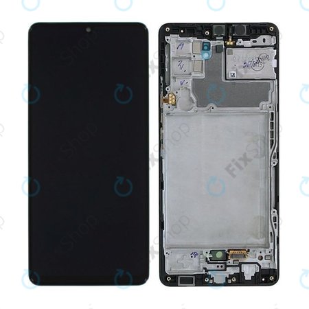 Samsung Galaxy A42 5G A426B - Ecran LCD + Sticlă Tactilă + Ramă (Prism Dot Black) - GH82-24375A, GH82-24376A Genuine Service Pack
