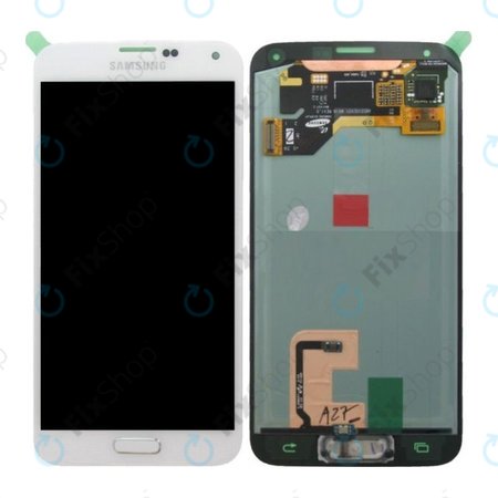 Samsung Galaxy S5 G900F - Ecran LCD + Sticlă Tactilă (Shimmery White) - GH97-15959A, GH97-15734A Genuine Service Pack