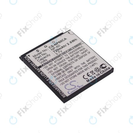 Baterie pentru Casio Exilim Zoom EX-Z19, EX-Z85, EX-Z9, 720mAh, Li-Ion, 3.7V, NP-60, HQ