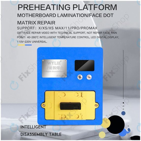 Wylie K85 - Platformă de preîncălzire pentru repararea plăcii de bază iPhone X, XS, XS Max, 11, 11 Pro, 11 Pro Max
