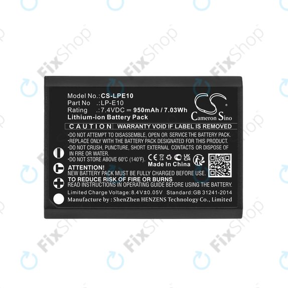 Baterie pentru Canon EOS 1100D, EOS 1300D, 950mAh, Li-Ion, 7.4V, LP-E10, HQ