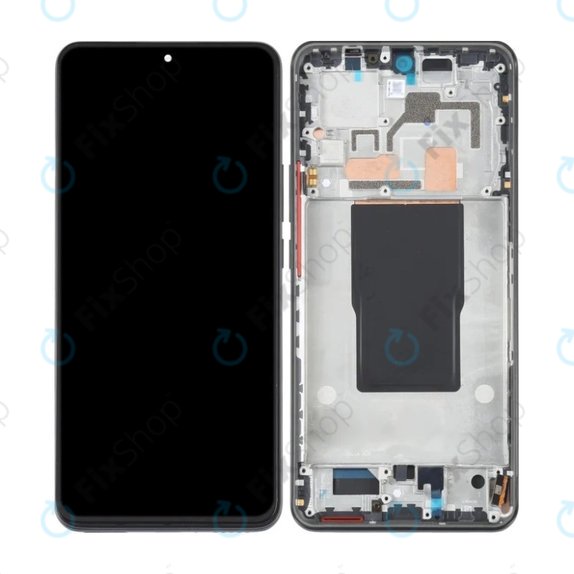 Xiaomi 12T Pro 22081212UG - Ecran LCD + Sticlă Tactilă + Ramă (Black) OLED