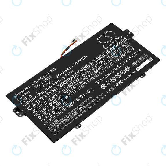 Baterie pentru Acer SF713-51, 2600mAh, Li-Pol, 15.4V, SQU-1605, HQ