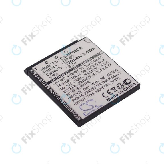 Baterie pentru Casio Exilim Zoom EX-Z19, EX-Z85, EX-Z9, 720mAh, Li-Ion, 3.7V, NP-60, HQ