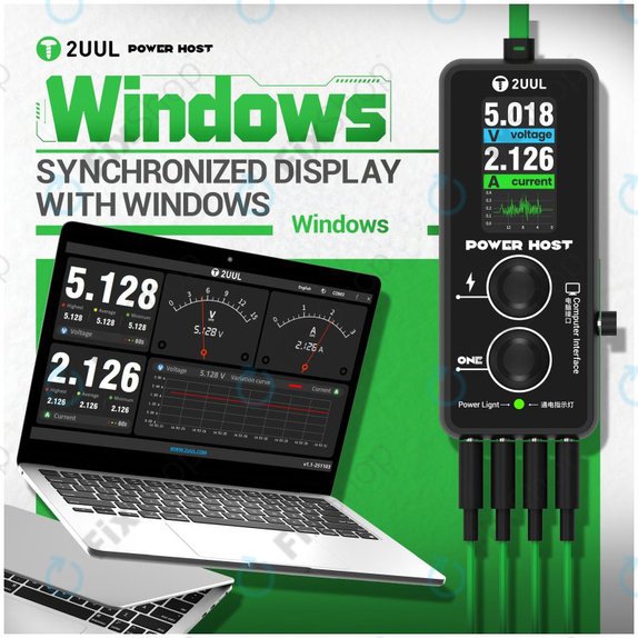 Tester digital USB-C de tensiune și curent (Power Host), 2UUL PW15