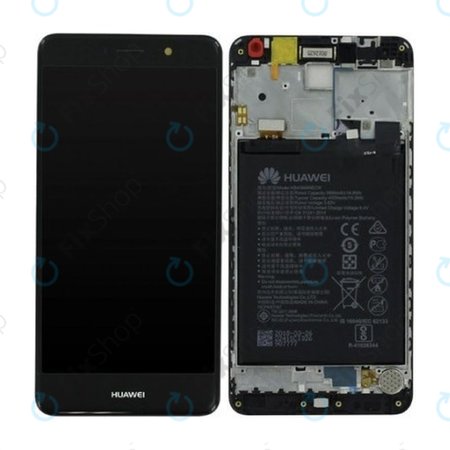Huawei Y7 Dual - Ecran LCD + Sticlă Tactilă + Ramă + Baterie 4000 mAh (Grey) - 02351HSB