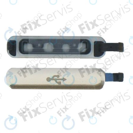 Samsung Galaxy S5 G900F - Capac Conector Încărcare USB (Silver) - GH98-32941A Genuine Service Pack